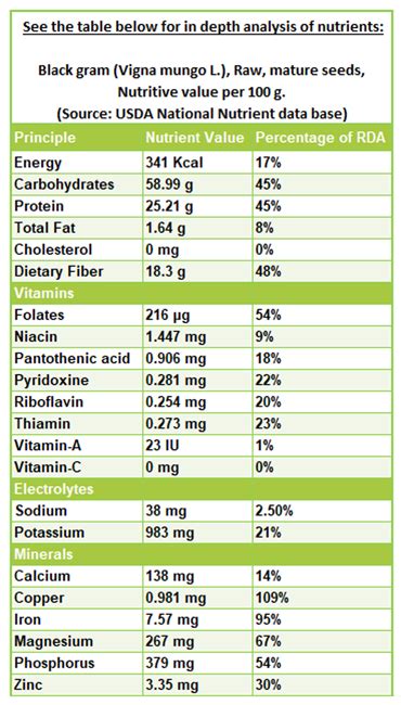 black gram oil benefits|black gram nutrition facts 100g.